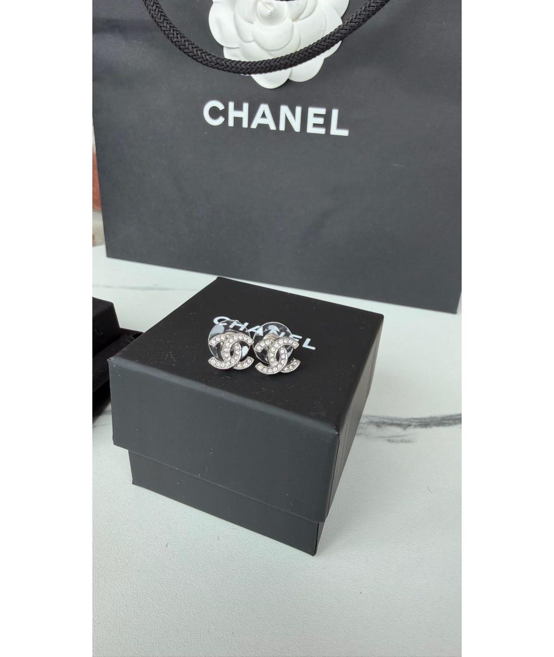 CHANEL Серебряные металлические серьги, фото 3