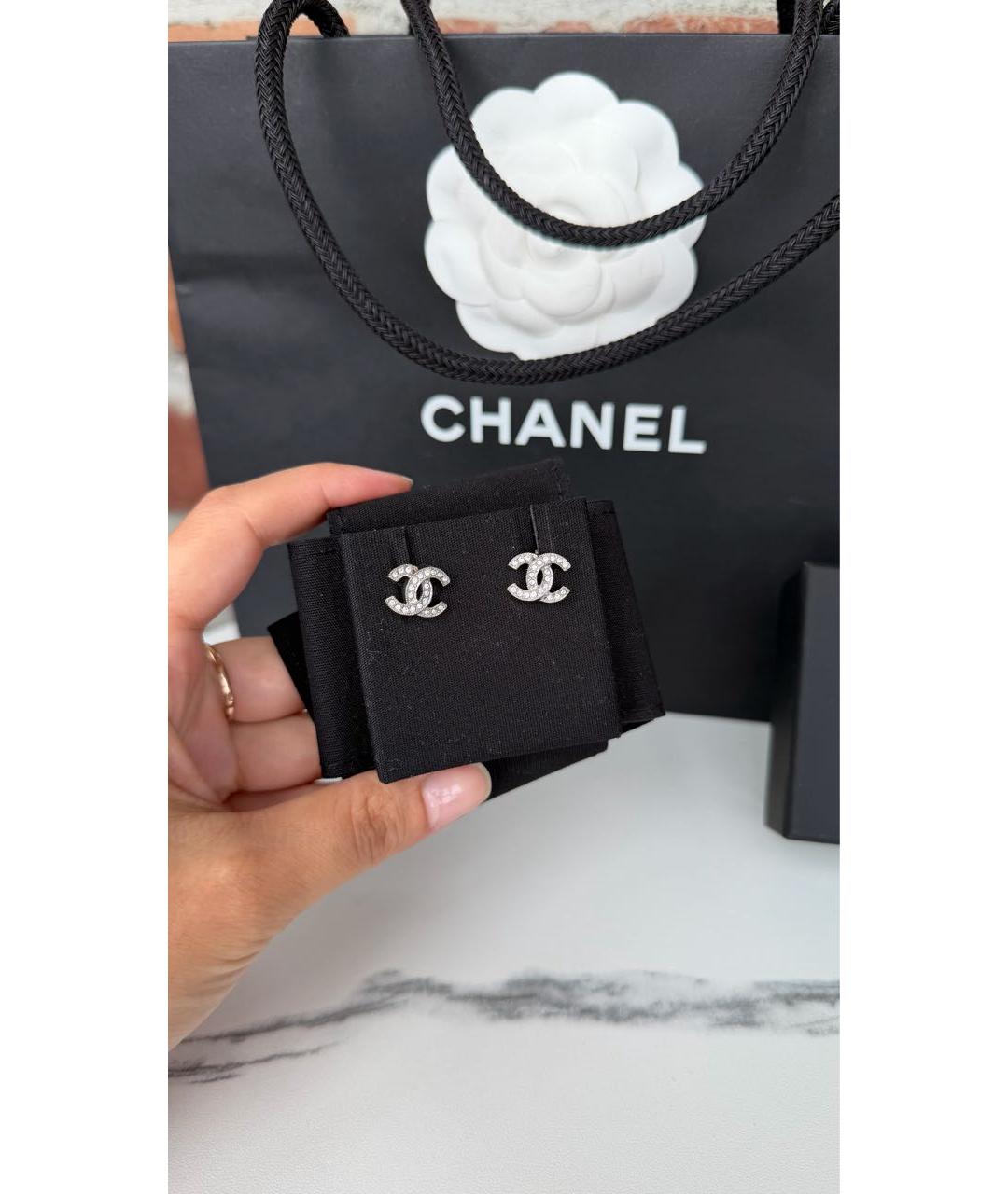 CHANEL Серебряные металлические серьги, фото 5