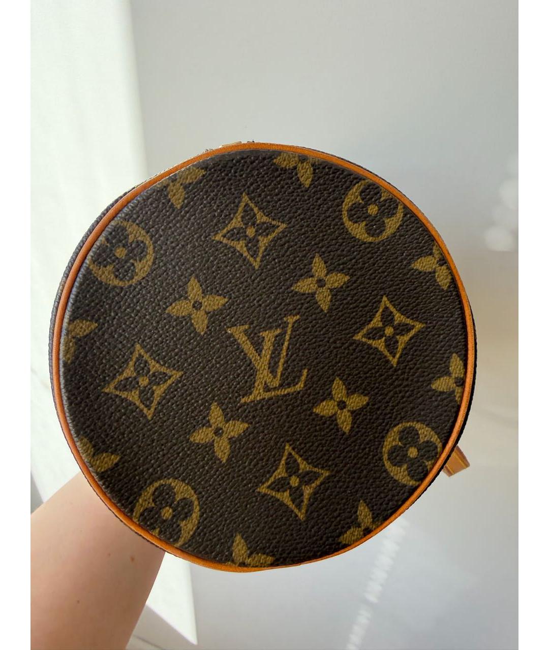 LOUIS VUITTON Коричневая канва сумка с короткими ручками, фото 6