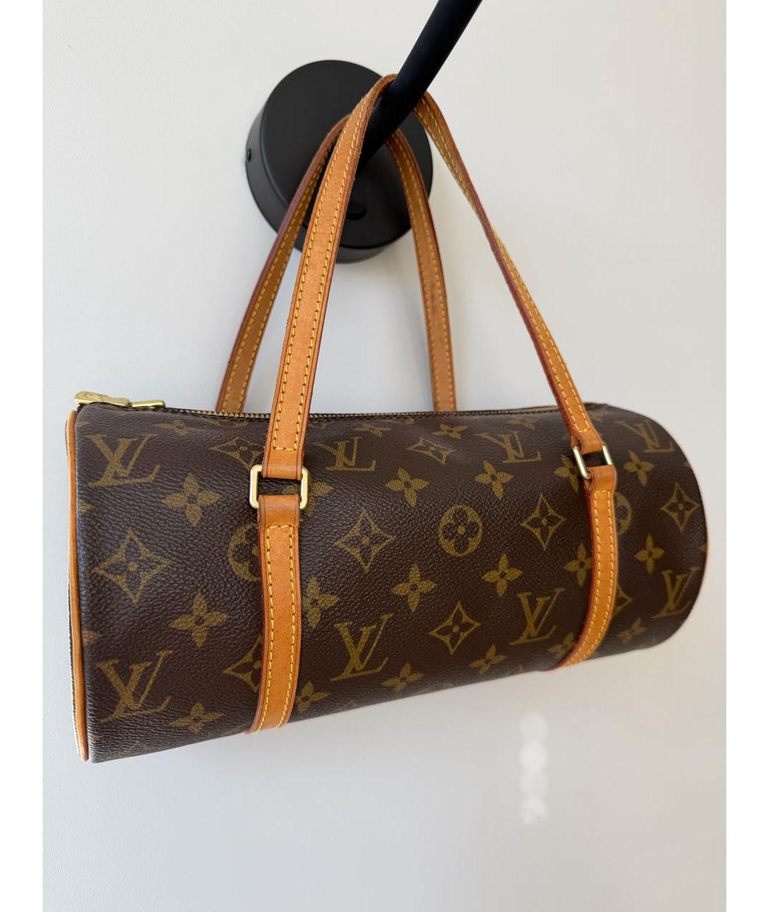 LOUIS VUITTON Коричневая канва сумка с короткими ручками, фото 8
