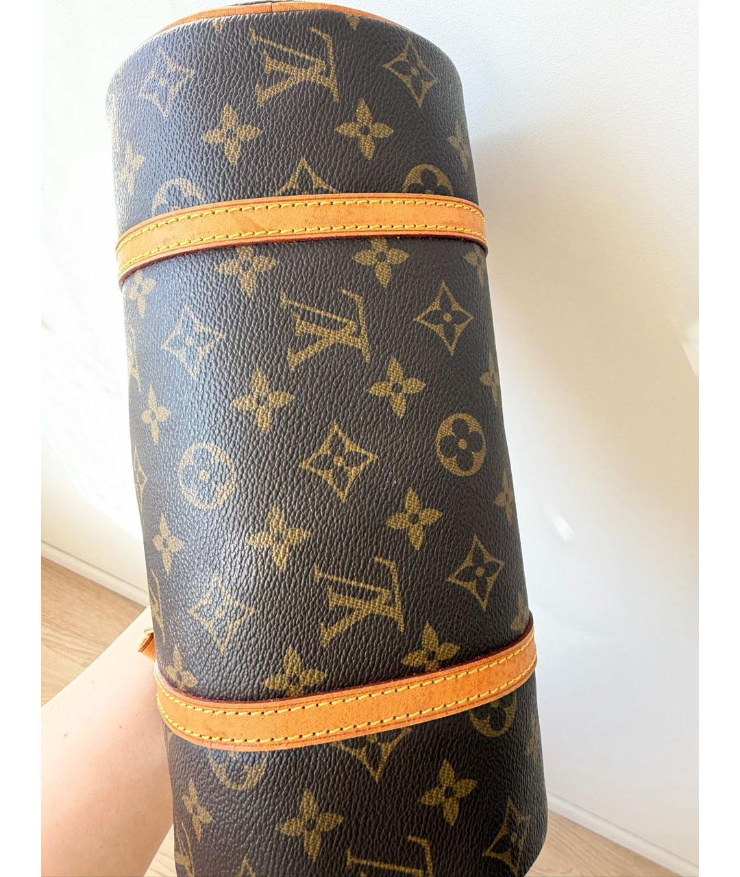 LOUIS VUITTON Коричневая канва сумка с короткими ручками, фото 5