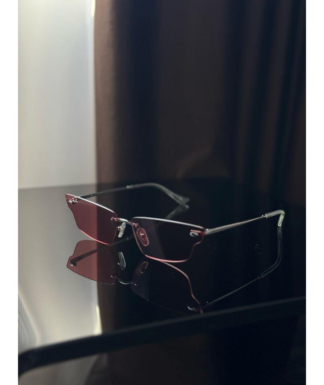 RAY BAN Серебряные металлические солнцезащитные очки, фото 8