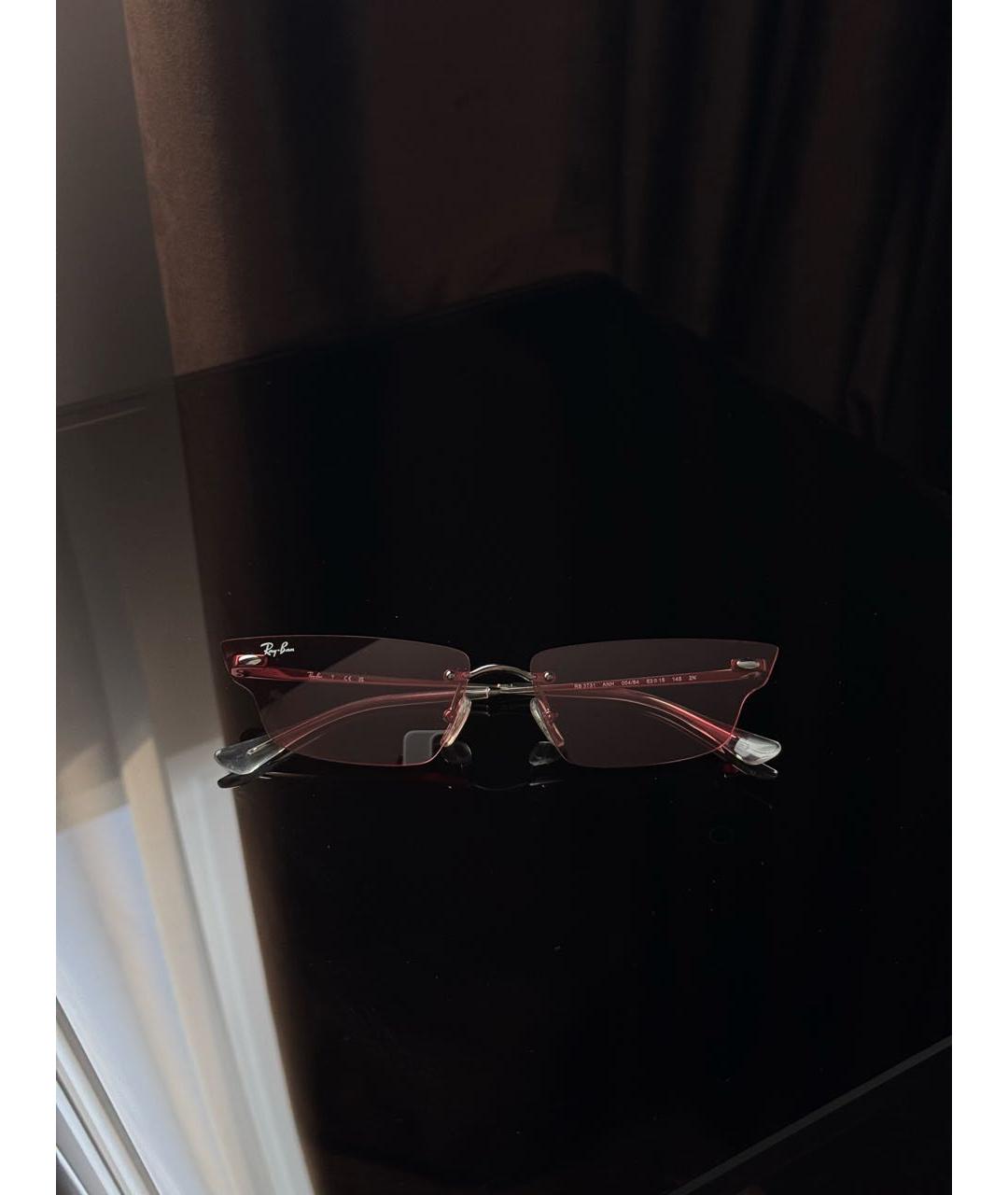 RAY BAN Серебряные металлические солнцезащитные очки, фото 3