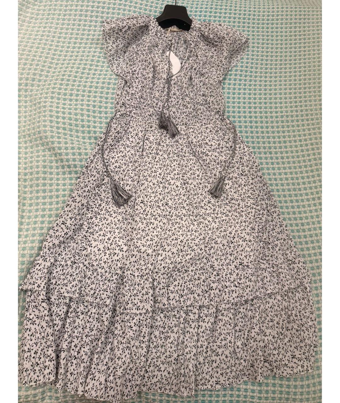 ULLA JOHNSON Голубое хлопковое повседневное платье, фото 4