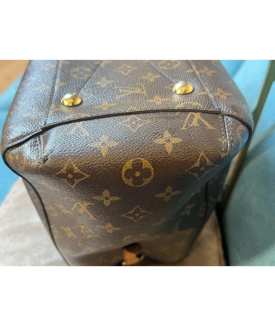 LOUIS VUITTON Коричневая канва сумка с короткими ручками, фото 2
