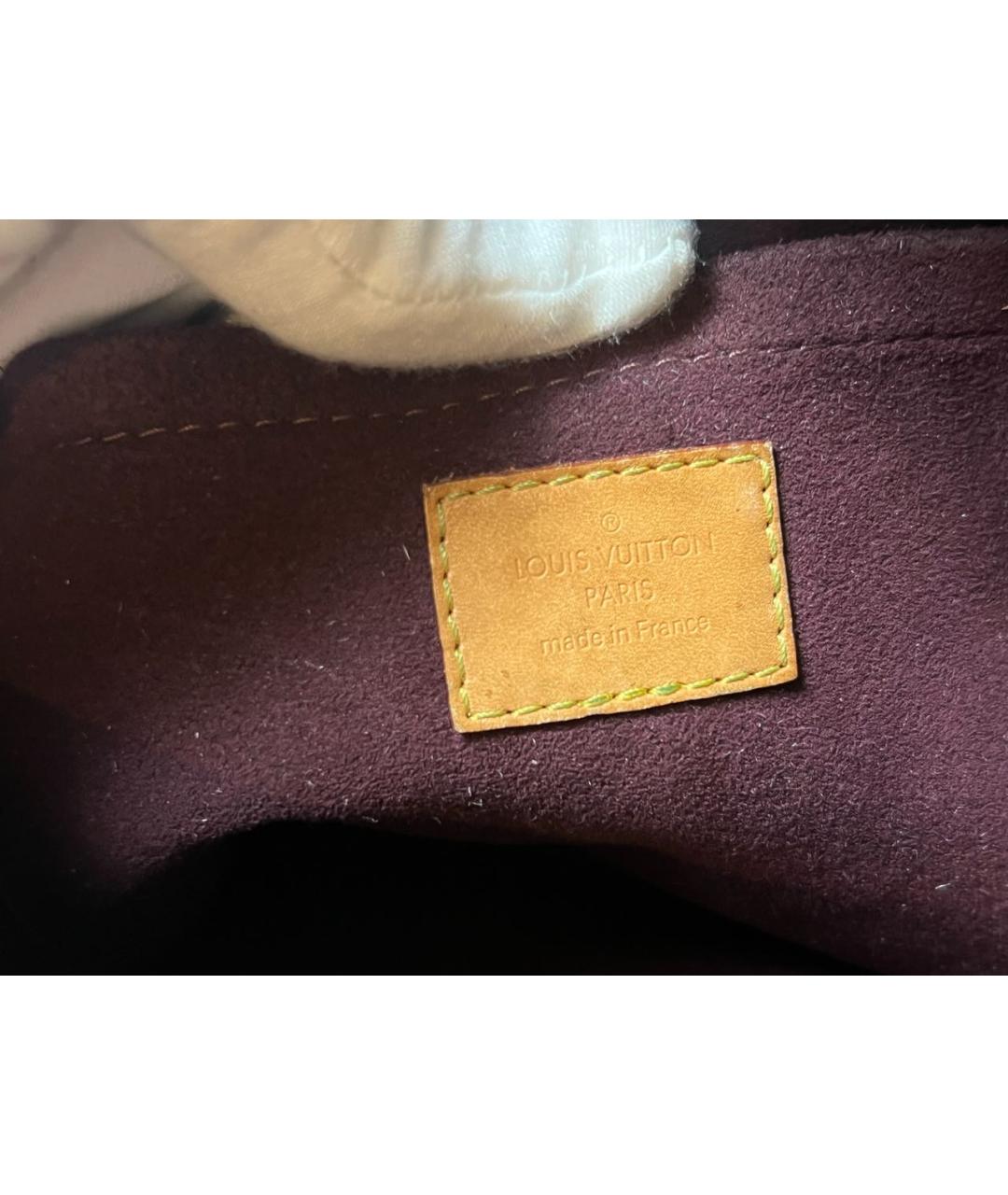 LOUIS VUITTON Коричневая канва сумка с короткими ручками, фото 8