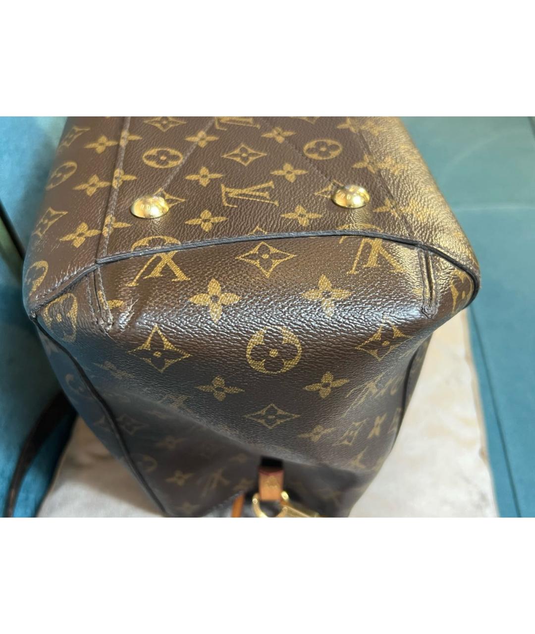 LOUIS VUITTON Коричневая канва сумка с короткими ручками, фото 3