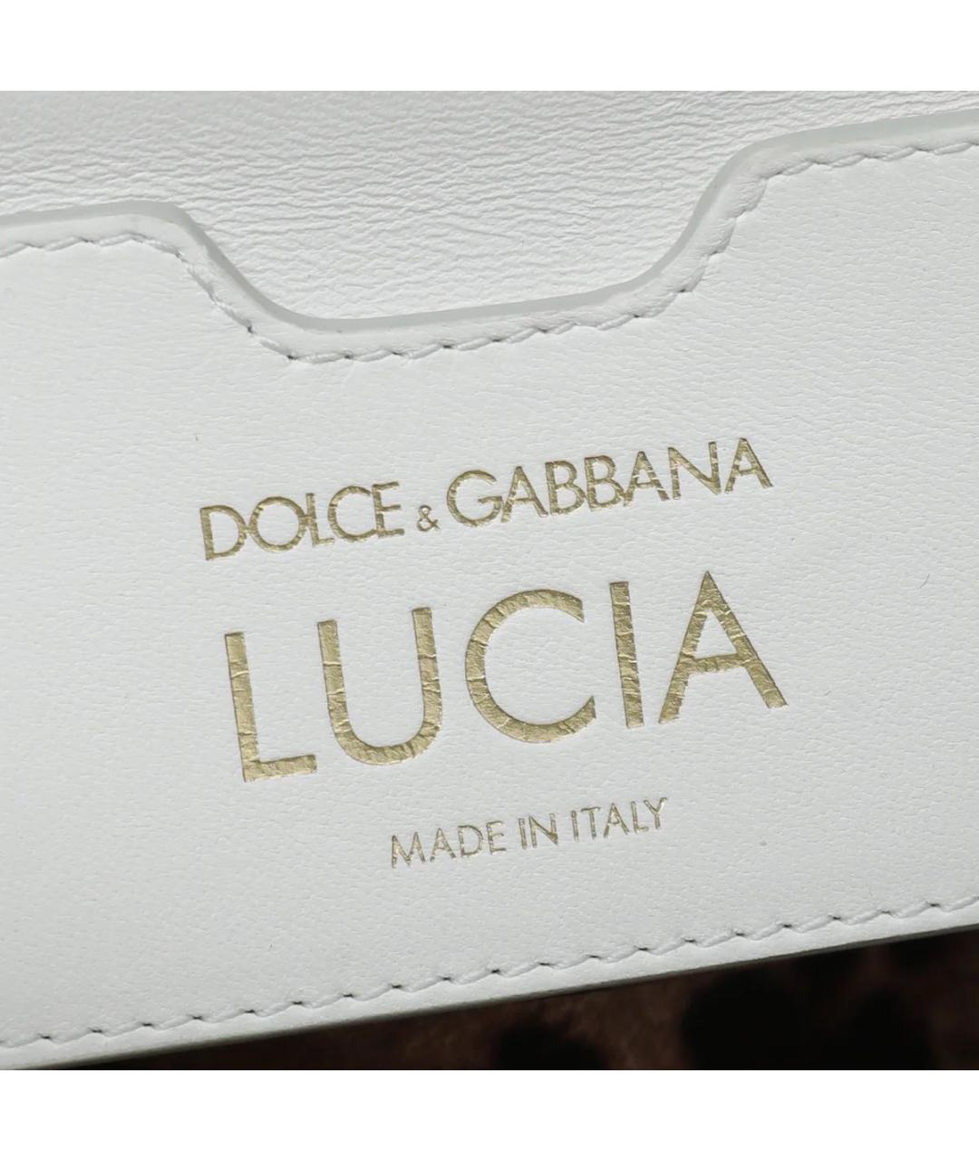 DOLCE&GABBANA Белая кожаная сумка через плечо, фото 6