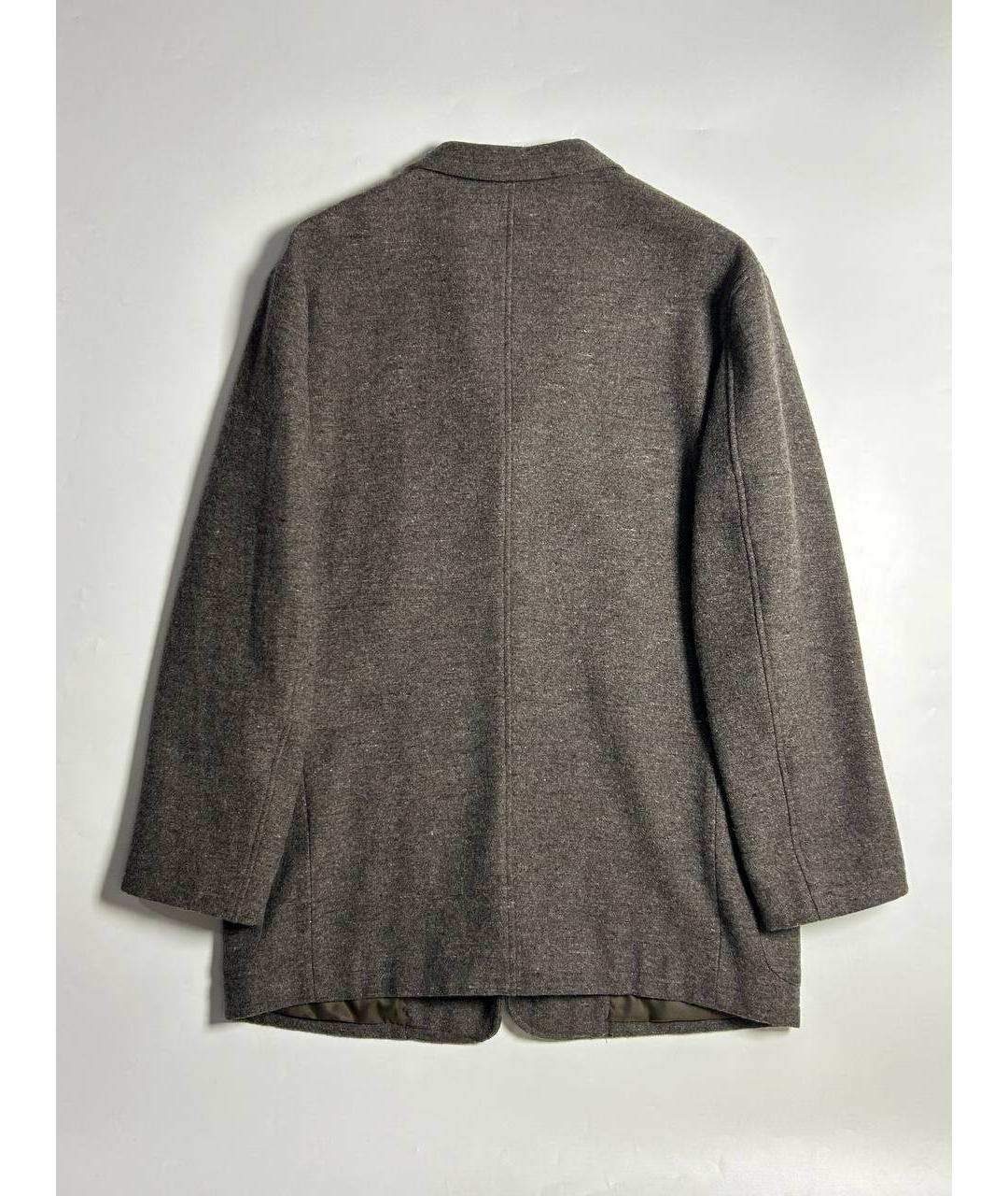 YOHJI YAMAMOTO Коричневый шерстяной пиджак, фото 2