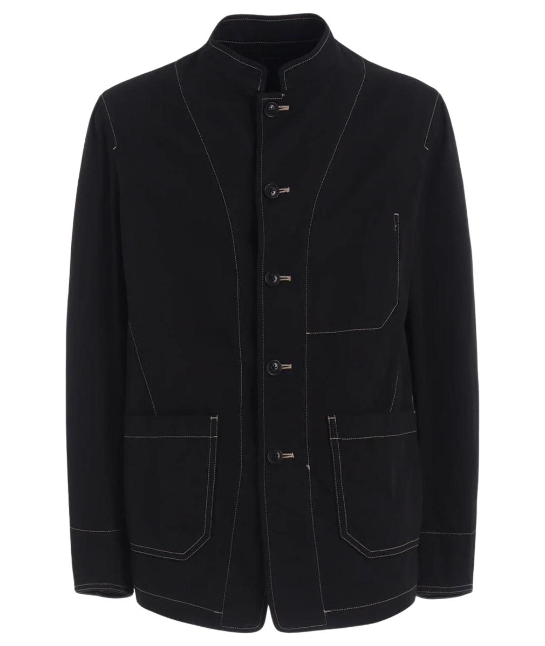 YOHJI YAMAMOTO Черный хлопковый пиджак, фото 1