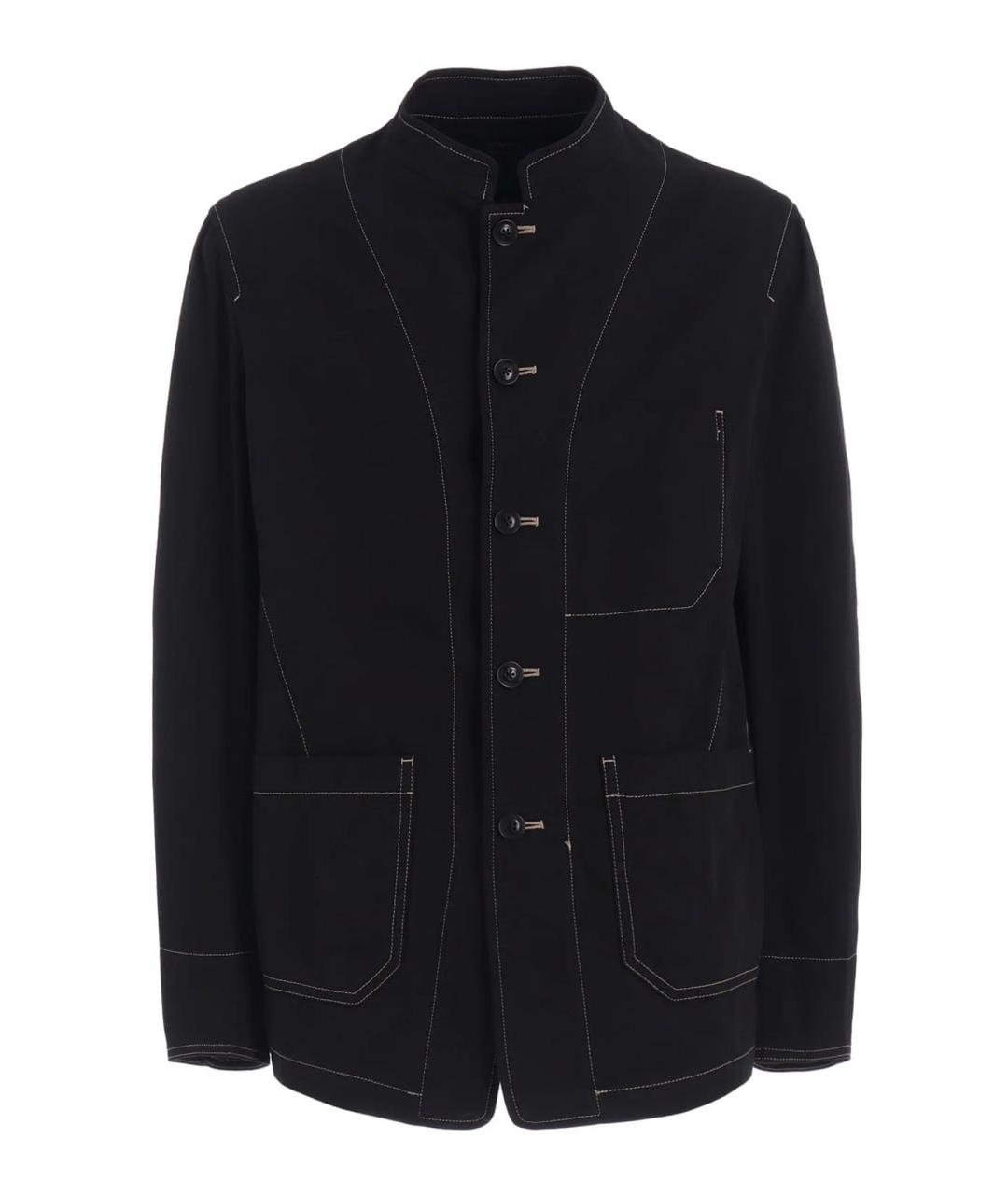 YOHJI YAMAMOTO Черный хлопковый пиджак, фото 9