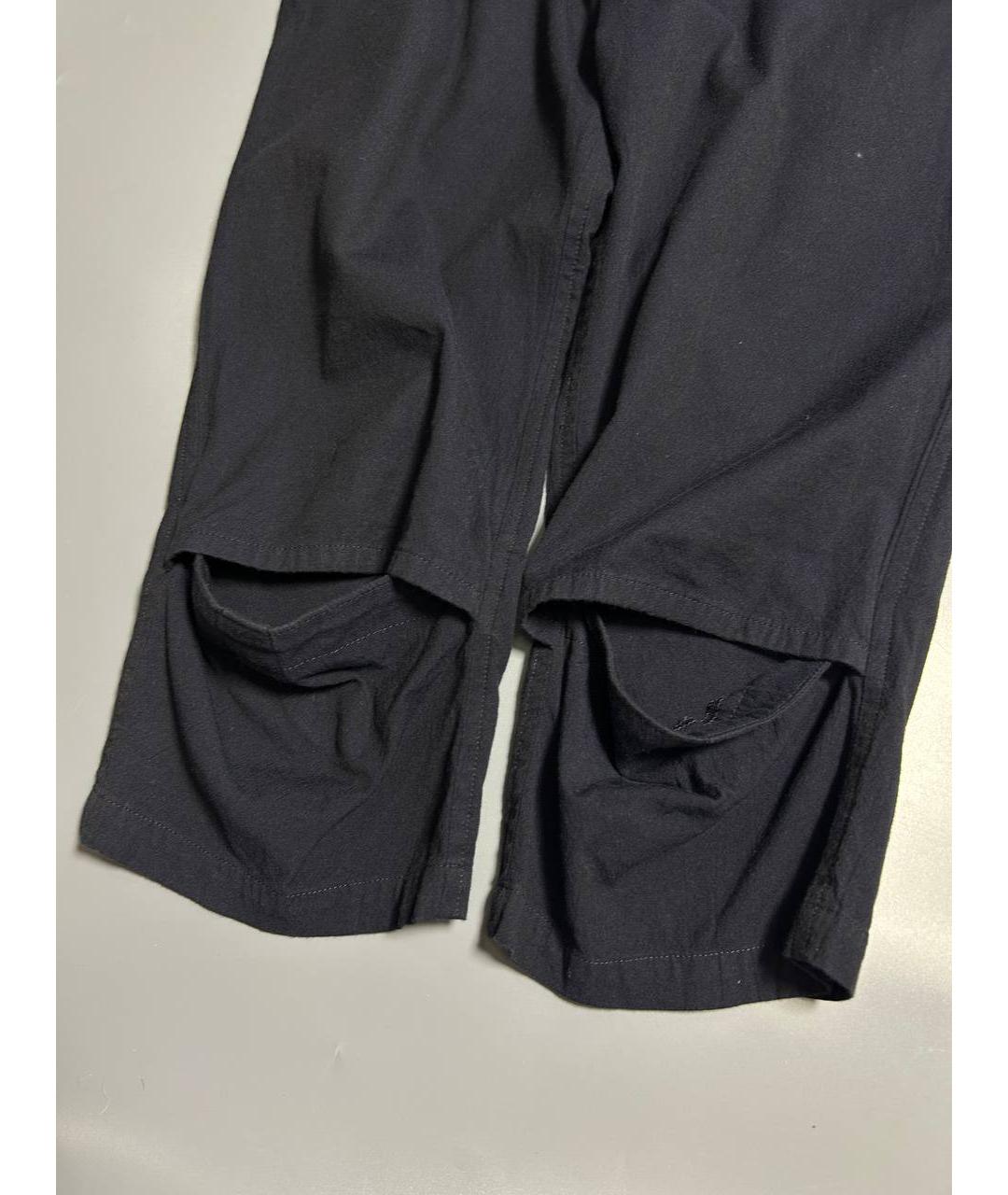 YOHJI YAMAMOTO Черные хлопковые капри, фото 4