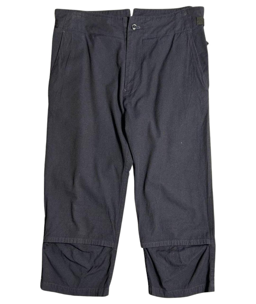 YOHJI YAMAMOTO Черные хлопковые капри, фото 1