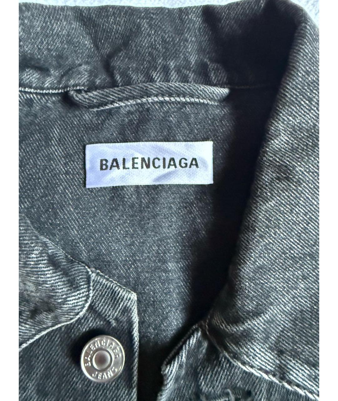 BALENCIAGA Серая хлопковая куртка, фото 3