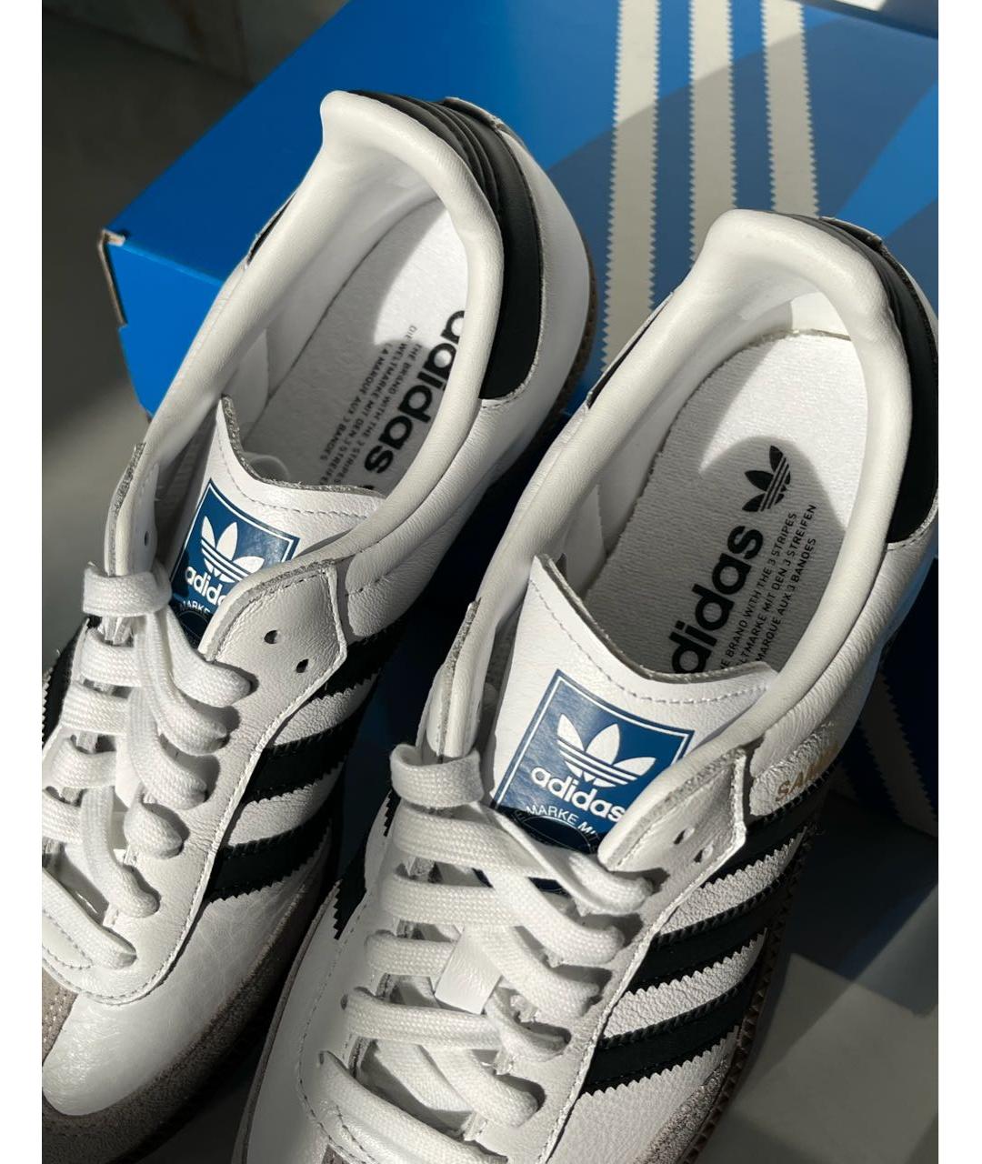 ADIDAS Белые кожаные кеды, фото 4