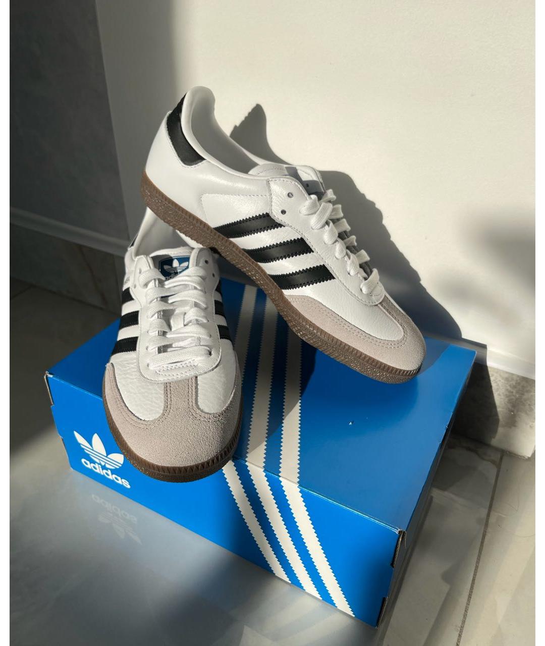 ADIDAS Белые кожаные кеды, фото 5