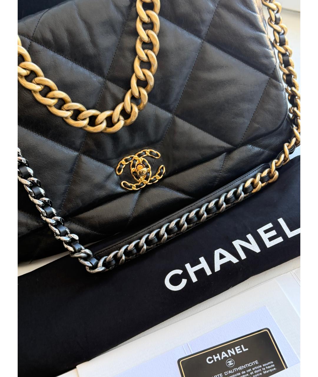 CHANEL Черная кожаная сумка через плечо, фото 8