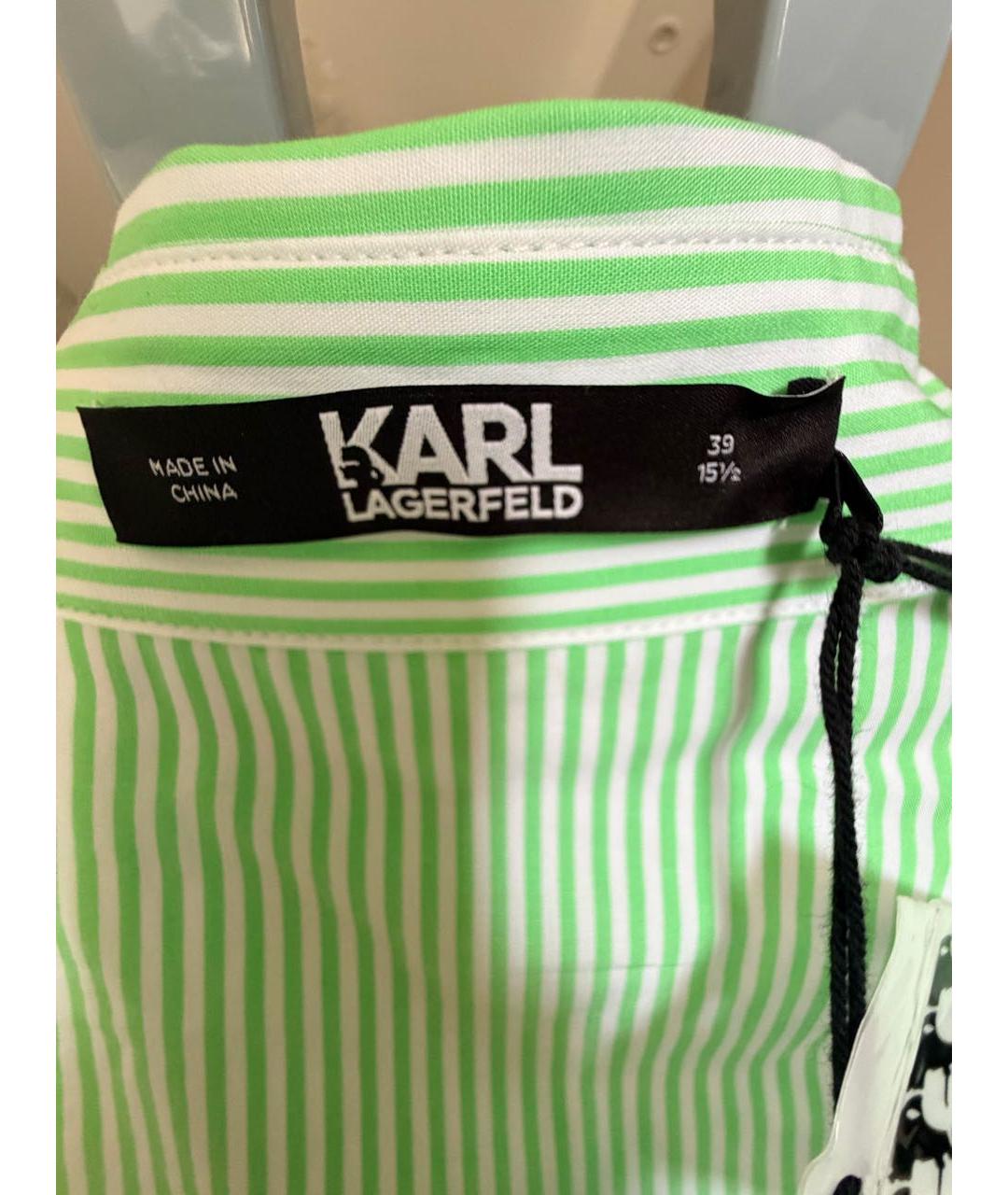 KARL LAGERFELD Салатовая хлопковая рубашка, фото 5