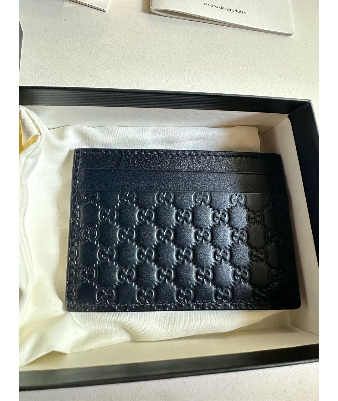 GUCCI Черный кожаный кардхолдер, фото 2