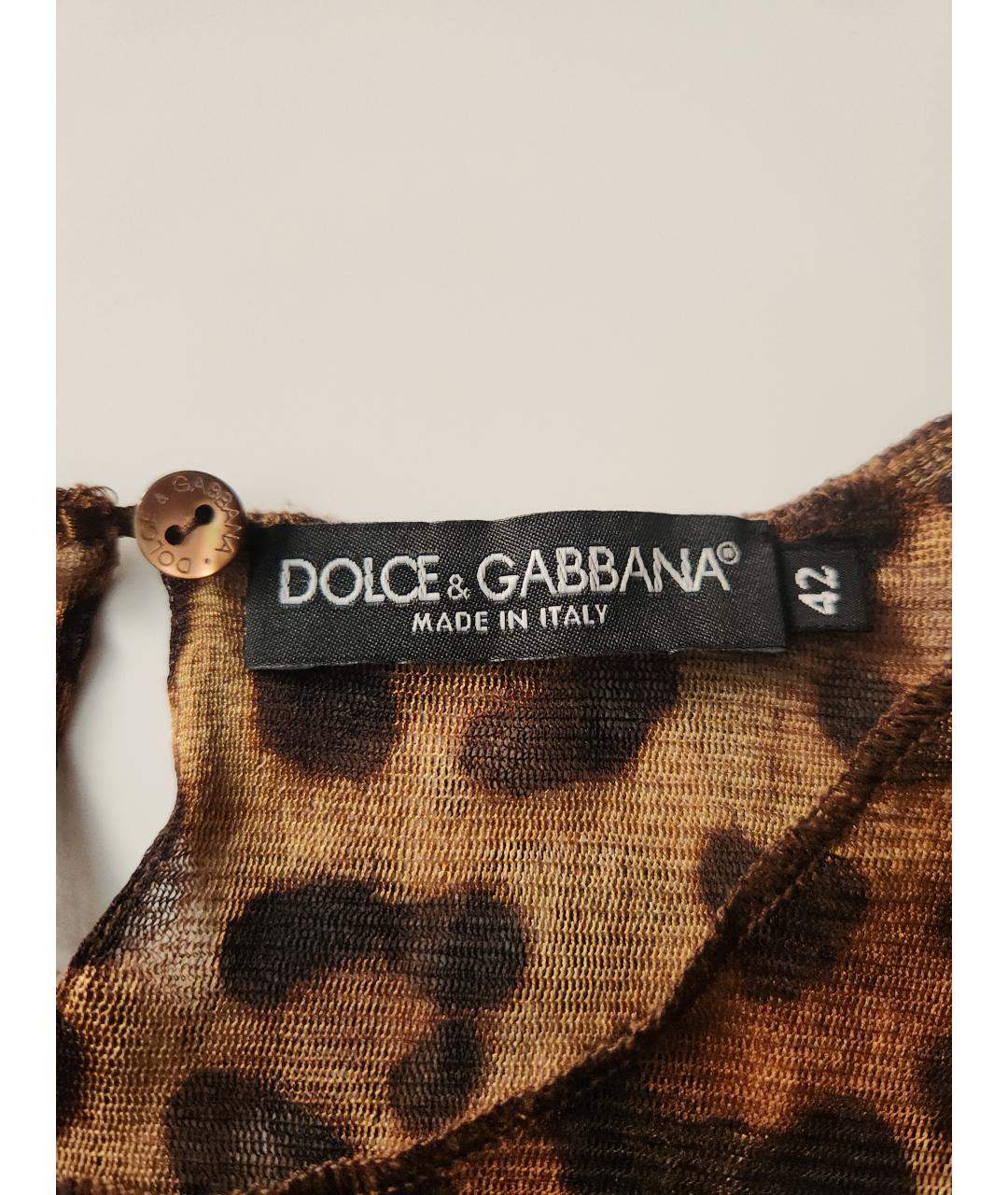 DOLCE&GABBANA Коричневая футболка, фото 3