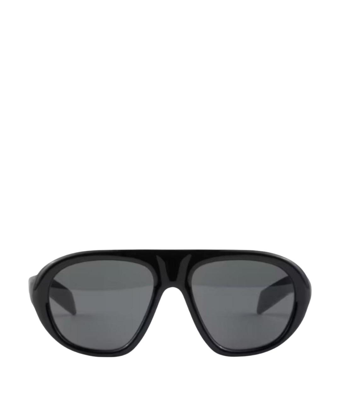 PRADA Черные пластиковые солнцезащитные очки, фото 1