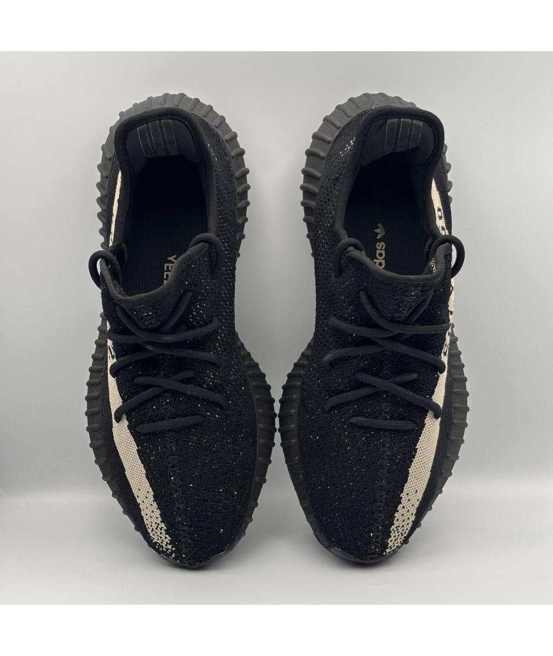 ADIDAS YEEZY Черные текстильные низкие кроссовки / кеды, фото 3