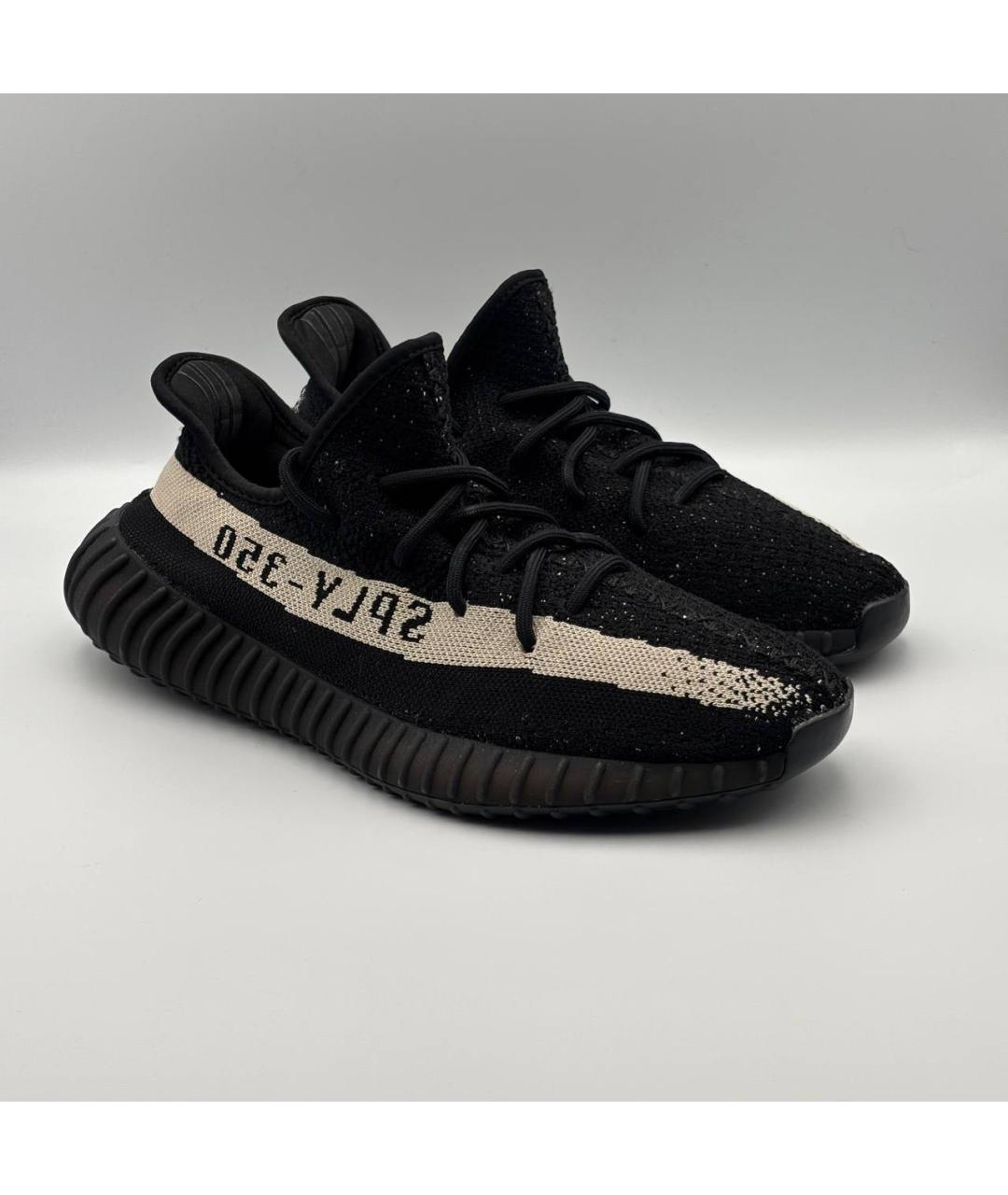 ADIDAS YEEZY Черные текстильные низкие кроссовки / кеды, фото 2