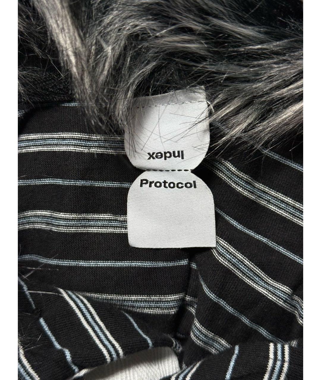 PROTOCOL INDEX Черная хлопковая футболка, фото 8