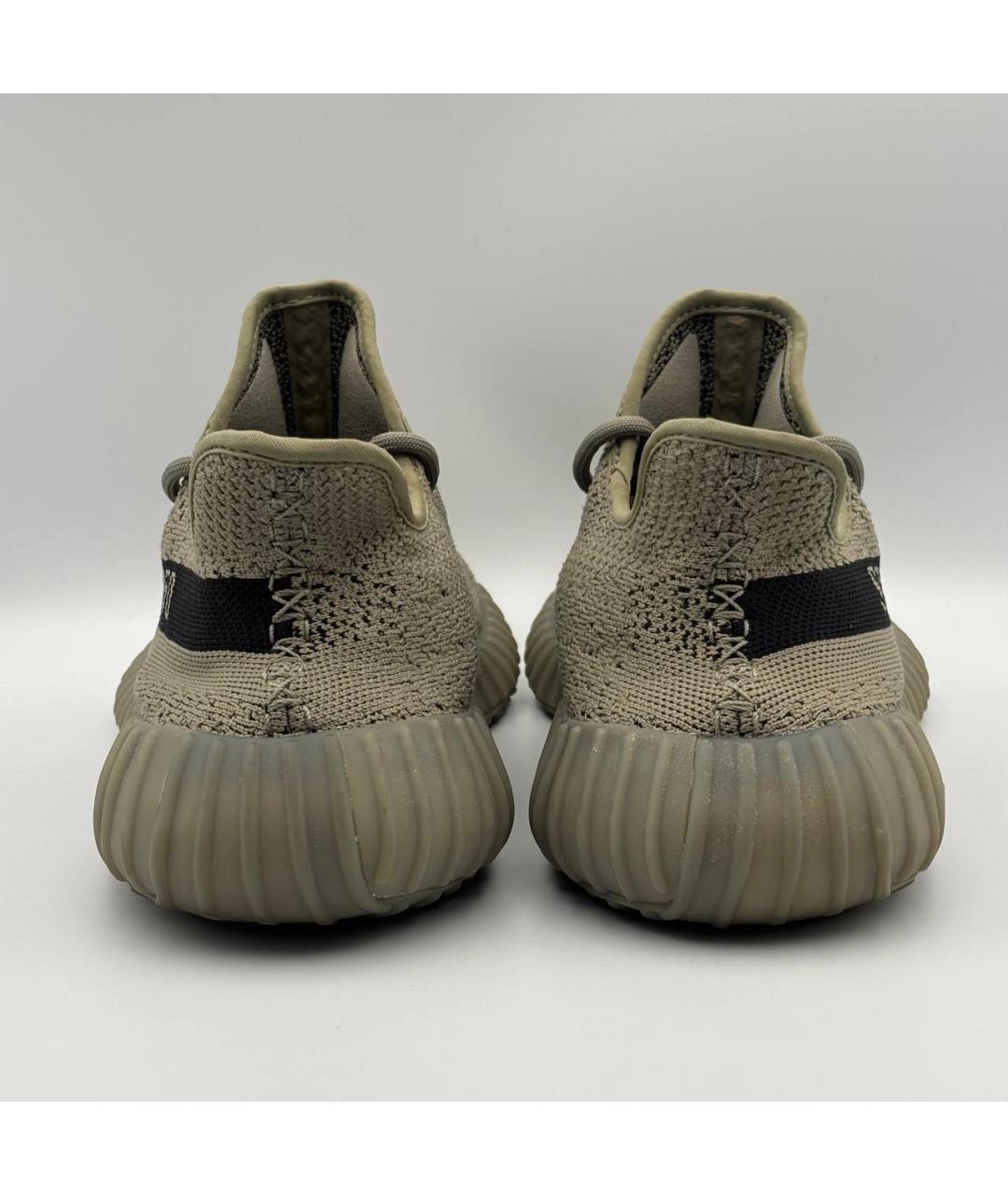 ADIDAS YEEZY Хаки текстильные низкие кроссовки / кеды, фото 5