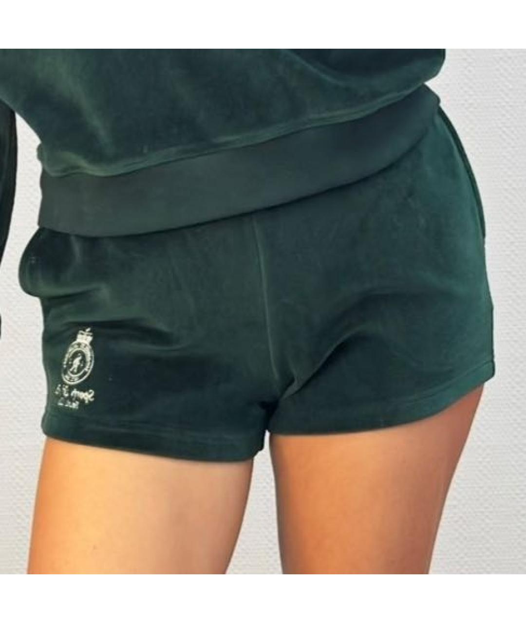 SPORTY AND RICH Зеленые хлопко-эластановые шорты, фото 2