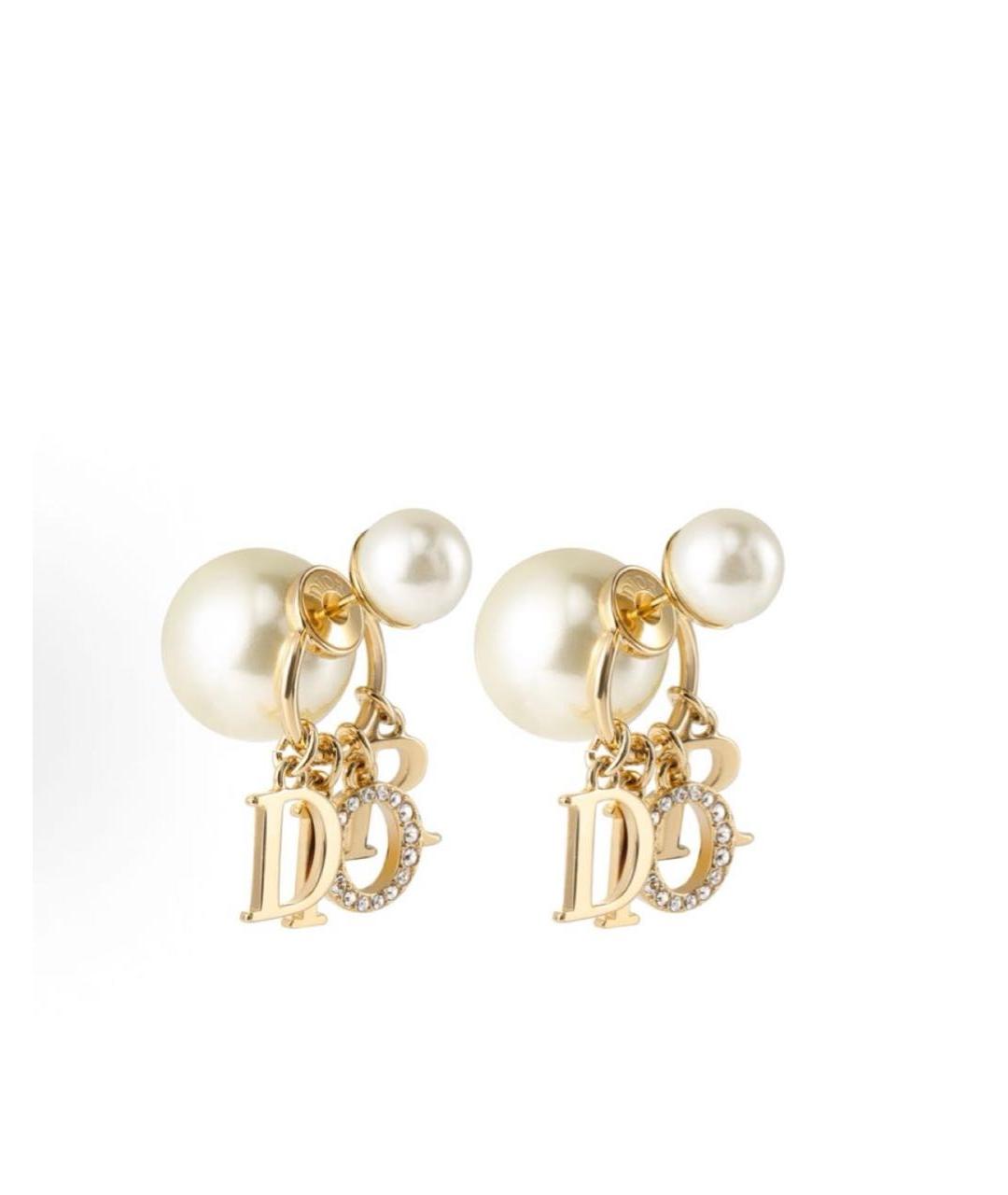 CHRISTIAN DIOR Золотые позолоченные серьги, фото 3