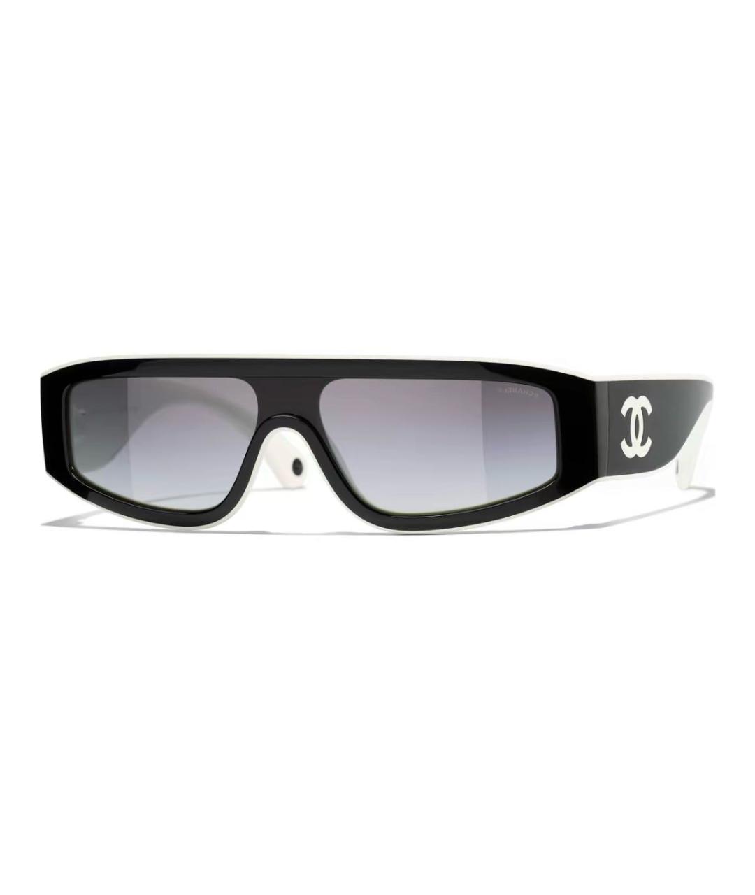 CHANEL Черные пластиковые солнцезащитные очки, фото 2