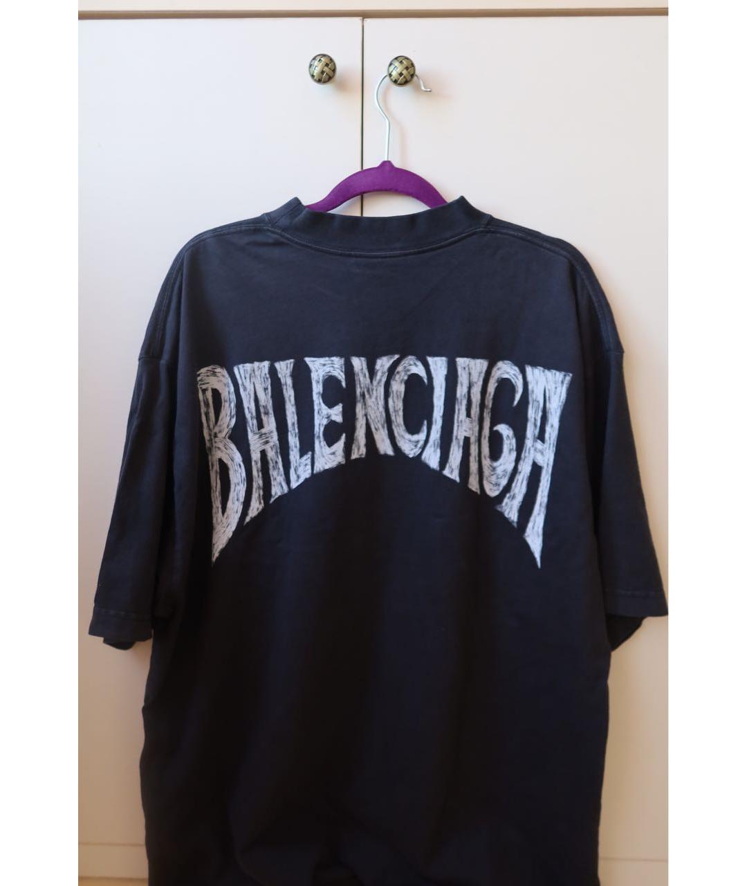 BALENCIAGA Черная футболка, фото 2