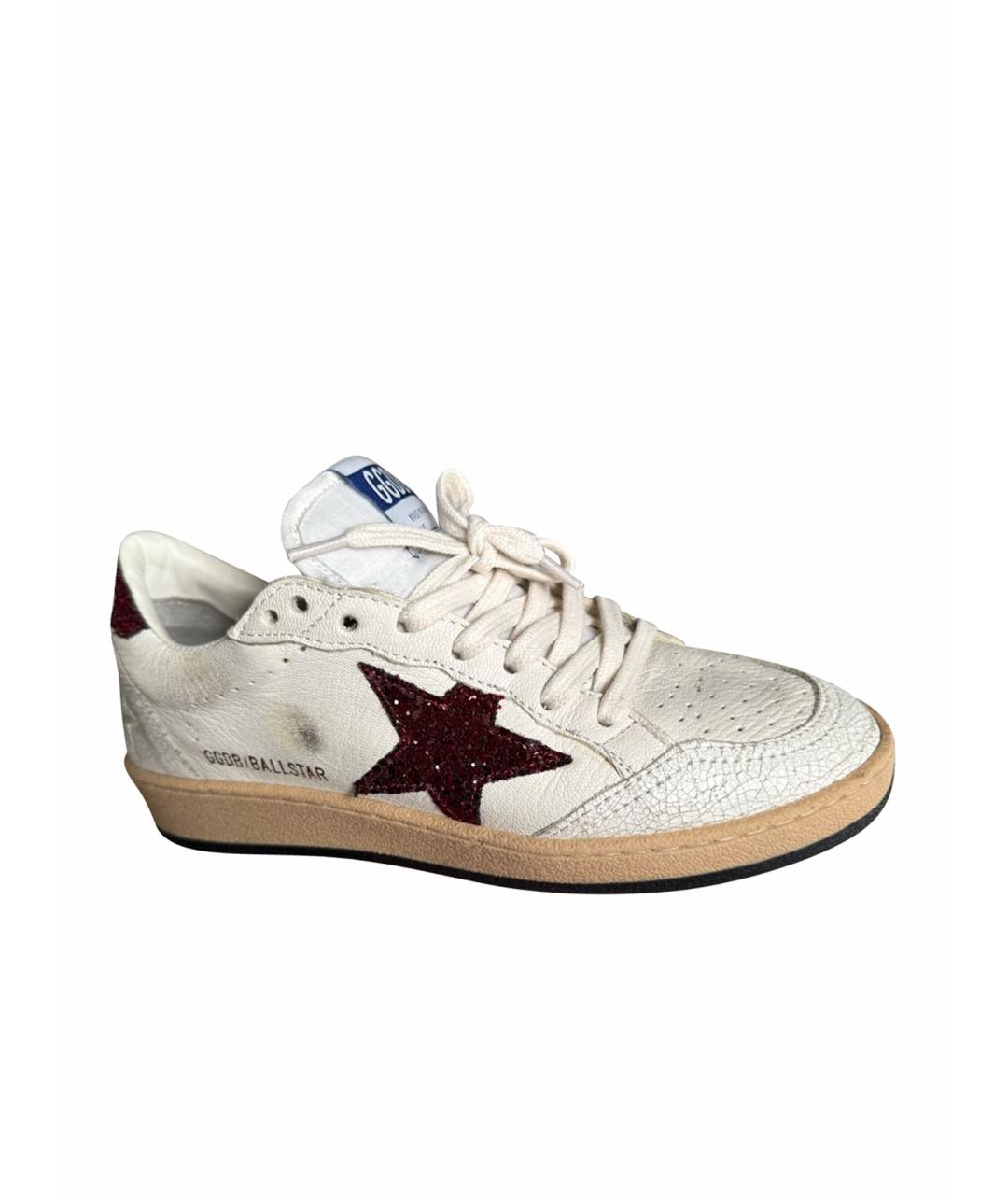 GOLDEN GOOSE Белые кожаные кеды, фото 1