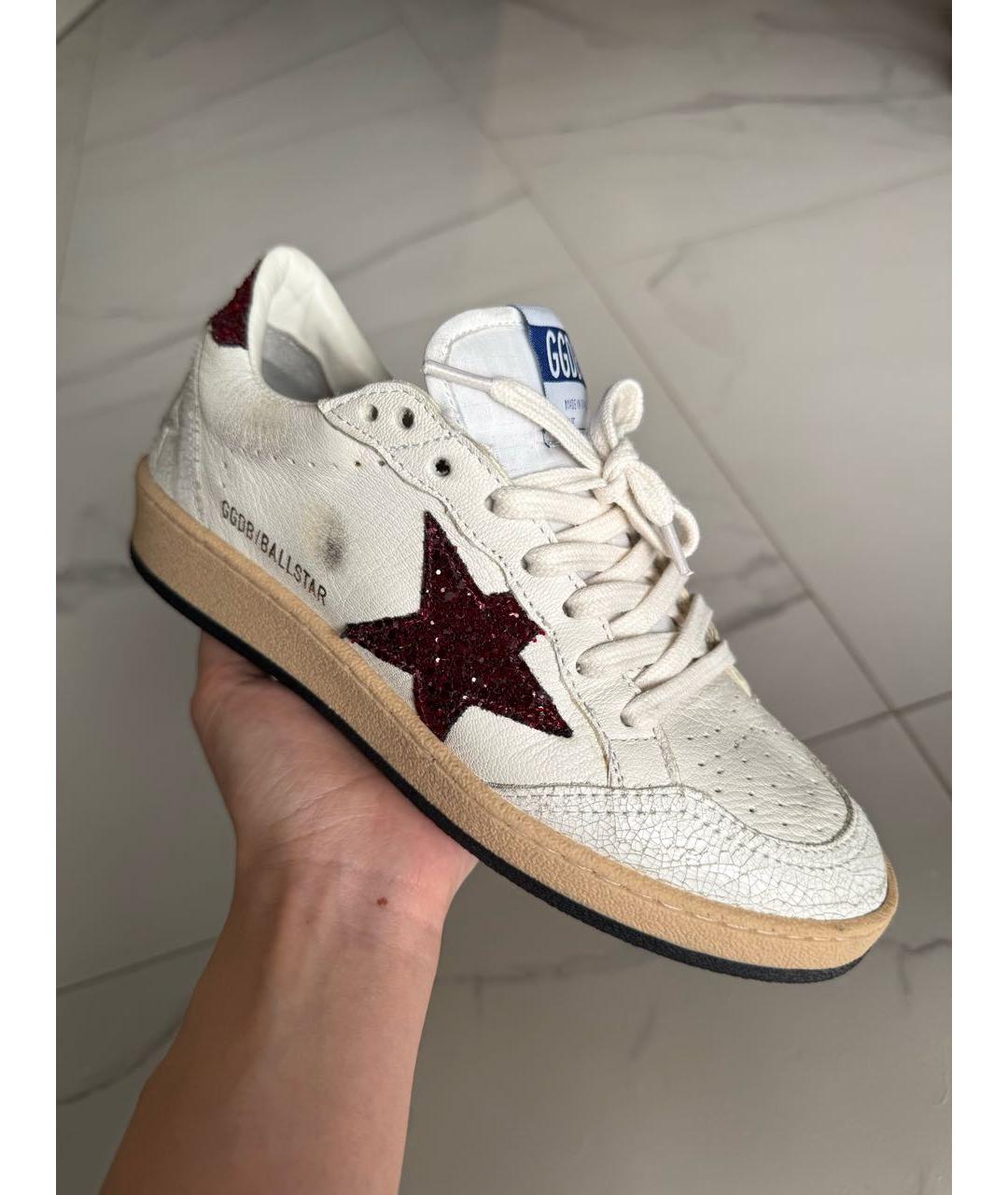 GOLDEN GOOSE Белые кожаные кеды, фото 6