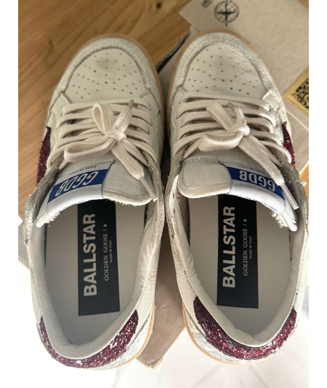 GOLDEN GOOSE Белые кожаные кеды, фото 5