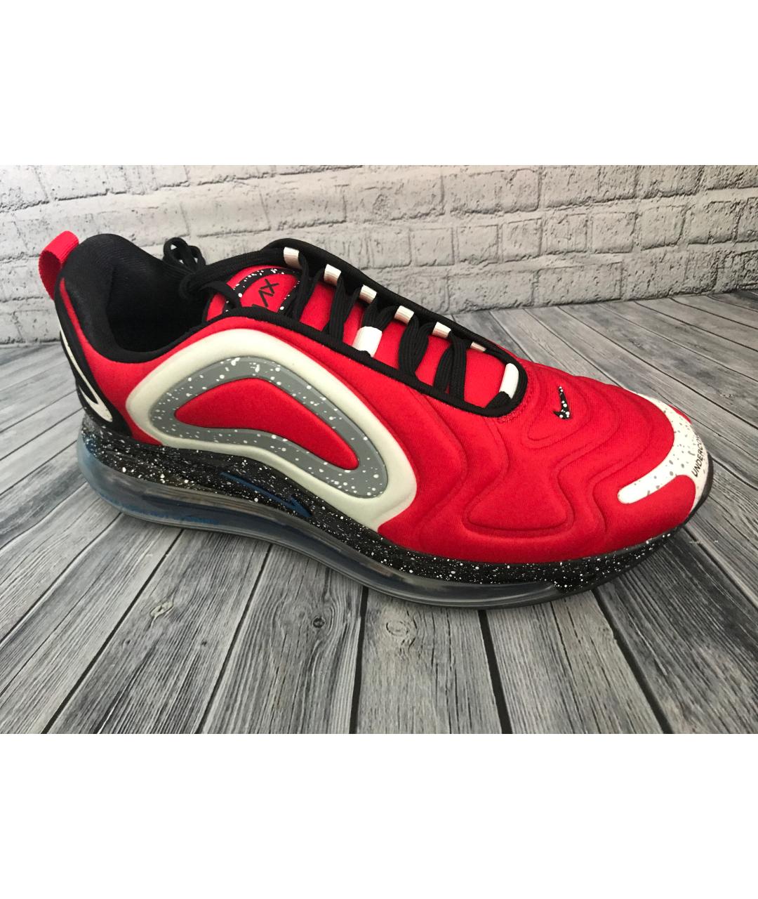NIKE Красные синтетические низкие кроссовки / кеды, фото 4