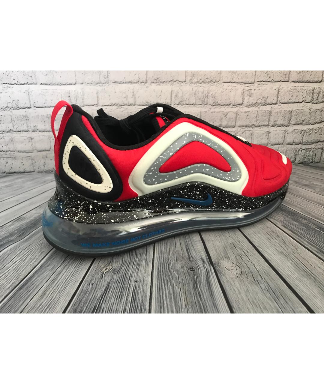 NIKE Красные синтетические низкие кроссовки / кеды, фото 3