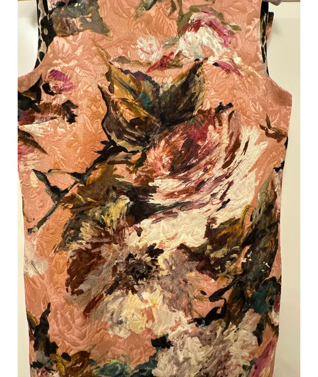 DOLCE&GABBANA Мульти шелковое коктейльное платье, фото 4