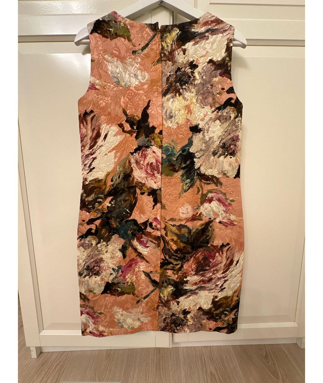 DOLCE&GABBANA Мульти шелковое коктейльное платье, фото 2