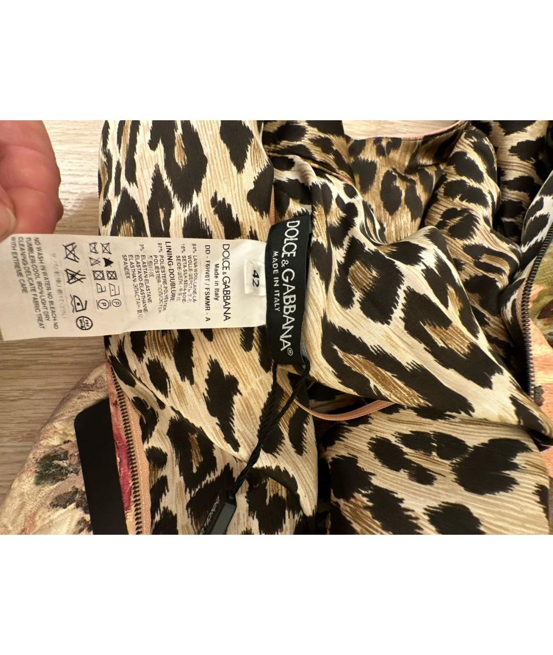 DOLCE&GABBANA Мульти шелковое коктейльное платье, фото 3