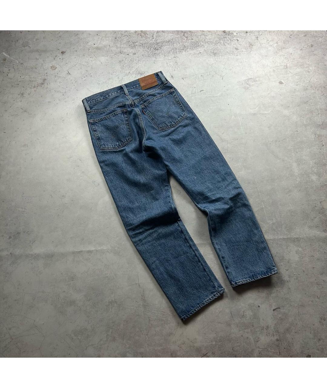 LEVI'S Синие хлопковые прямые джинсы, фото 2