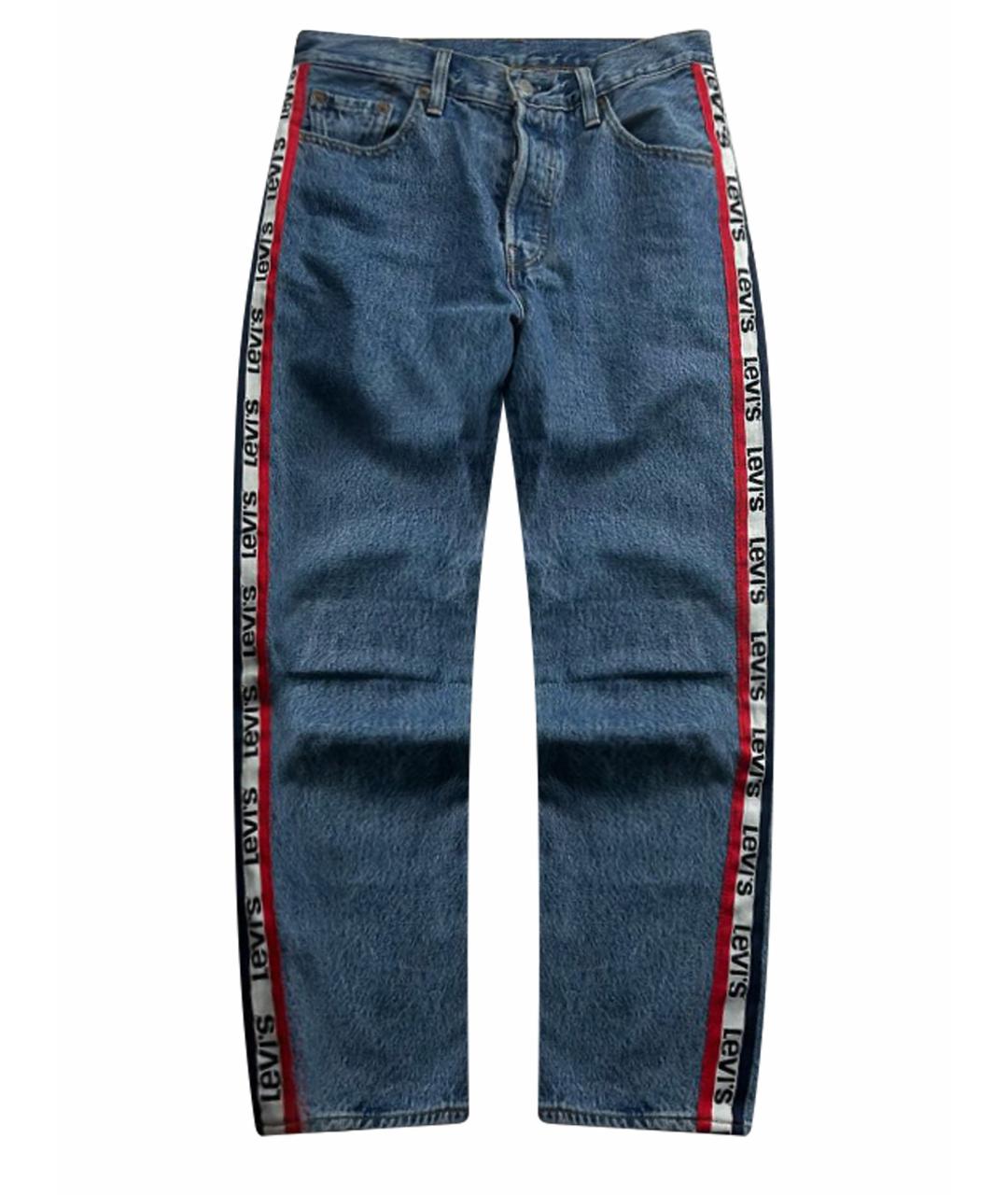 LEVI'S Синие хлопковые прямые джинсы, фото 1