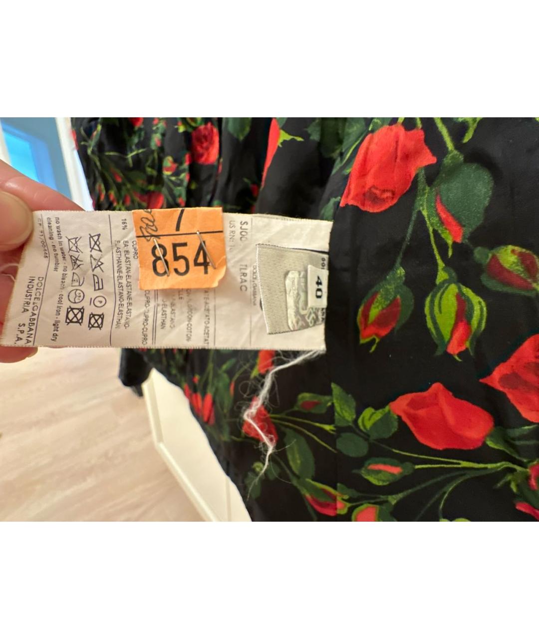 DOLCE&GABBANA Черный хлопко-эластановый жакет/пиджак, фото 5