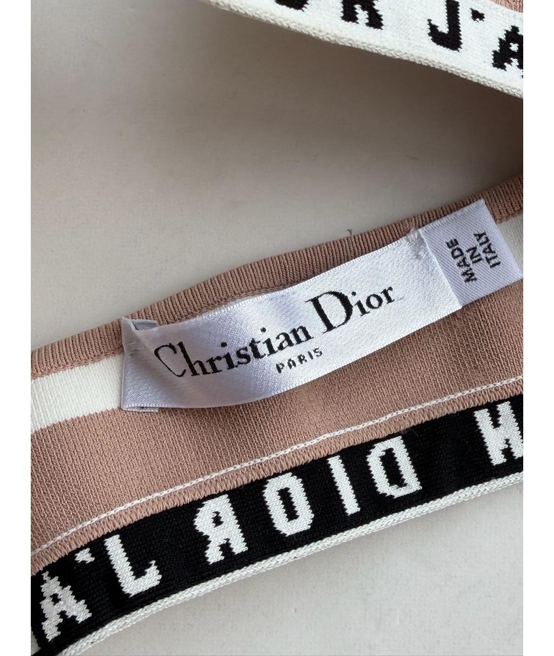 CHRISTIAN DIOR Бежевые вискозные шорты, фото 4