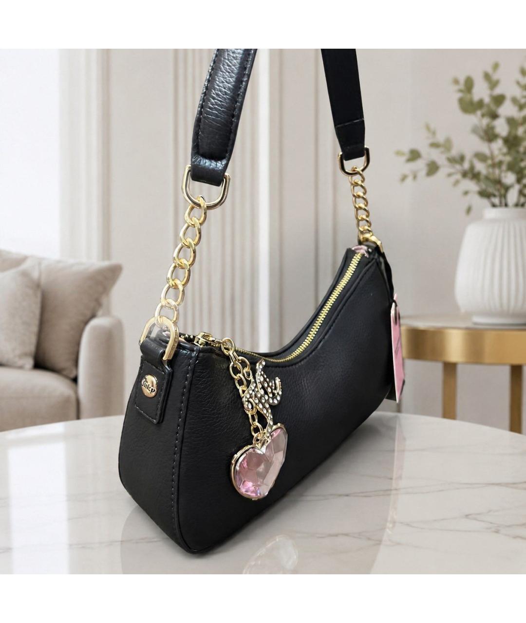 JUICY COUTURE Коричневая сумка через плечо из искусственной кожи, фото 4
