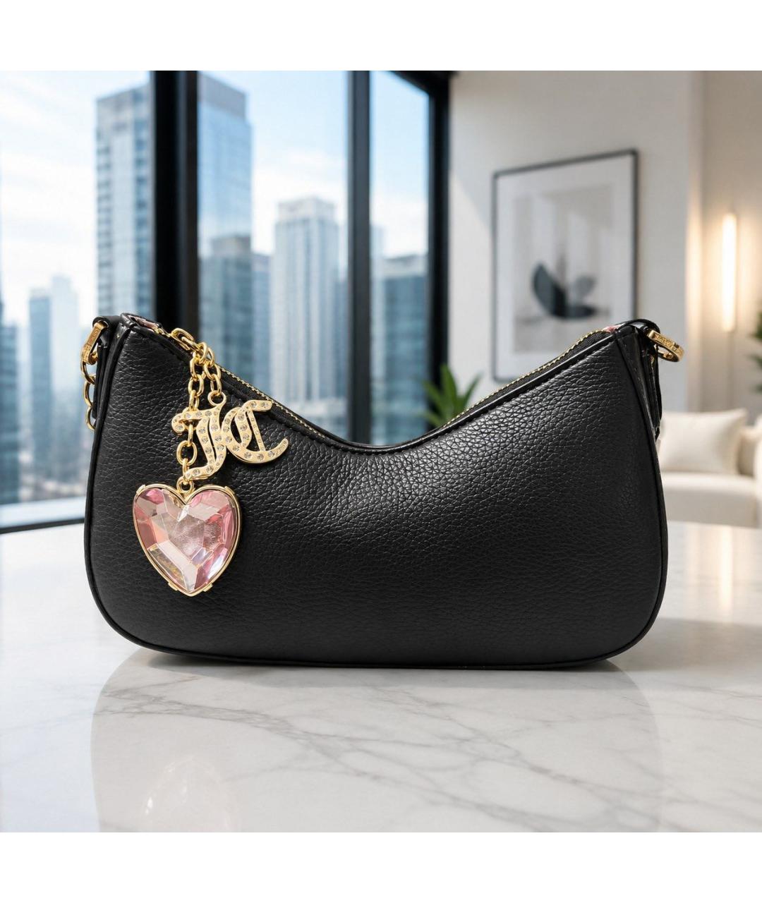 JUICY COUTURE Коричневая сумка через плечо из искусственной кожи, фото 3