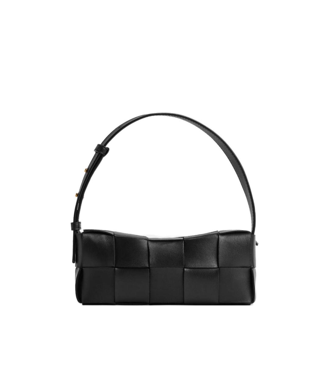 BOTTEGA VENETA Черная кожаная сумка с короткими ручками, фото 7