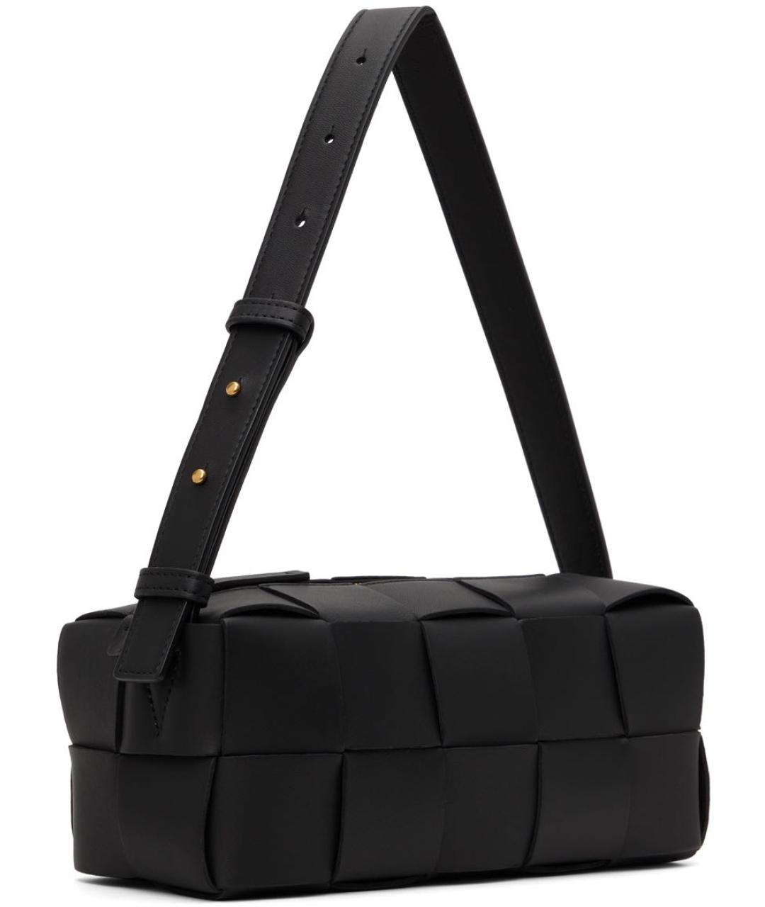 BOTTEGA VENETA Черная кожаная сумка с короткими ручками, фото 2