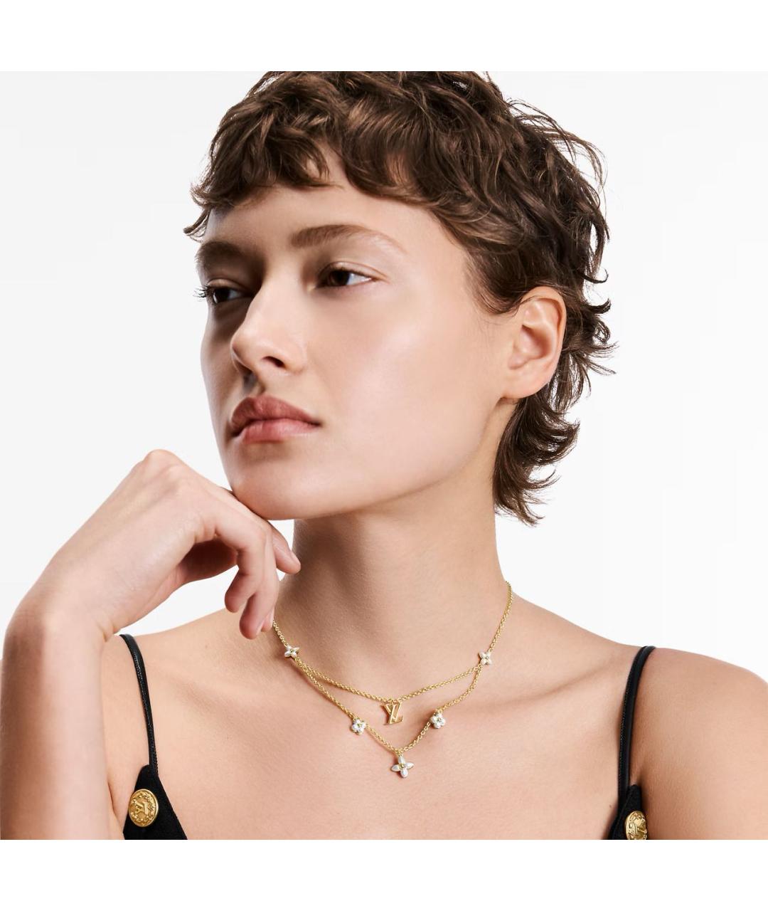 LOUIS VUITTON Золотое металлическое колье, фото 4